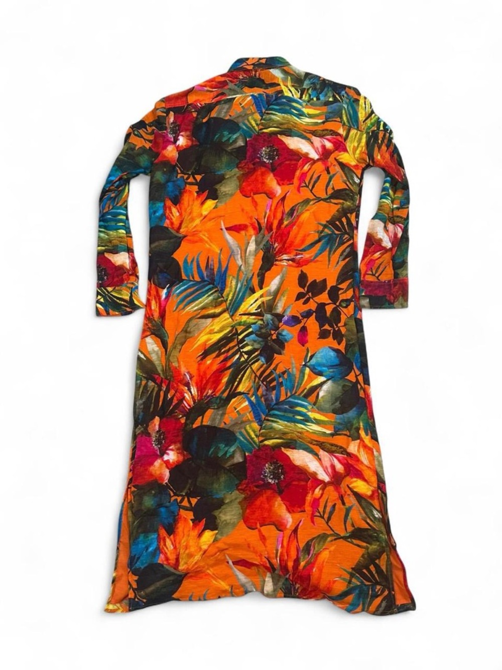 Ralph‎ Lauren Purple Label Women’s Seneca Tropical-Print Linen Midi Shirtdress - Picture 5 of 6